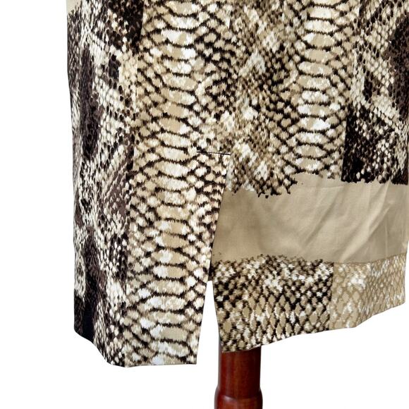 Elie Tahari Skirt Women's US 10 Snakeprint Midi Mixed Print Work Business (1) - Picture 5 of 11